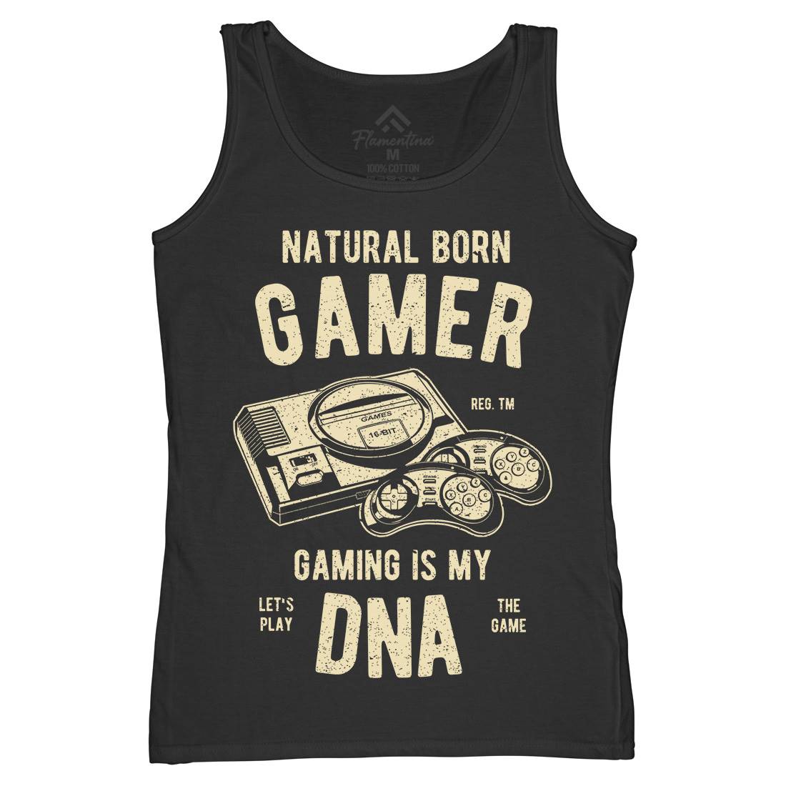 Natural Born Gamer Womens Organic Tank Top Vest Geek A726
