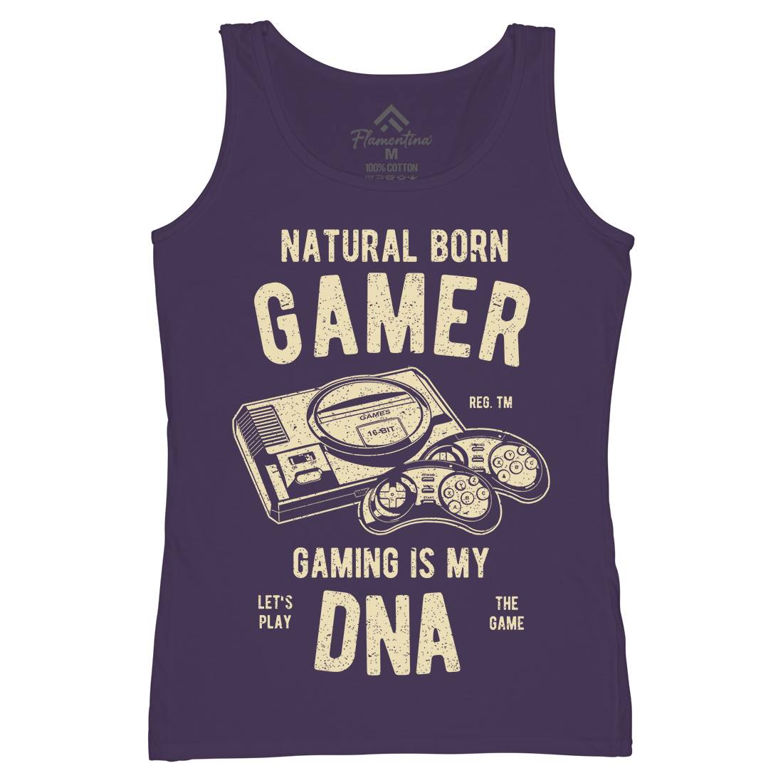 Natural Born Gamer Womens Organic Tank Top Vest Geek A726