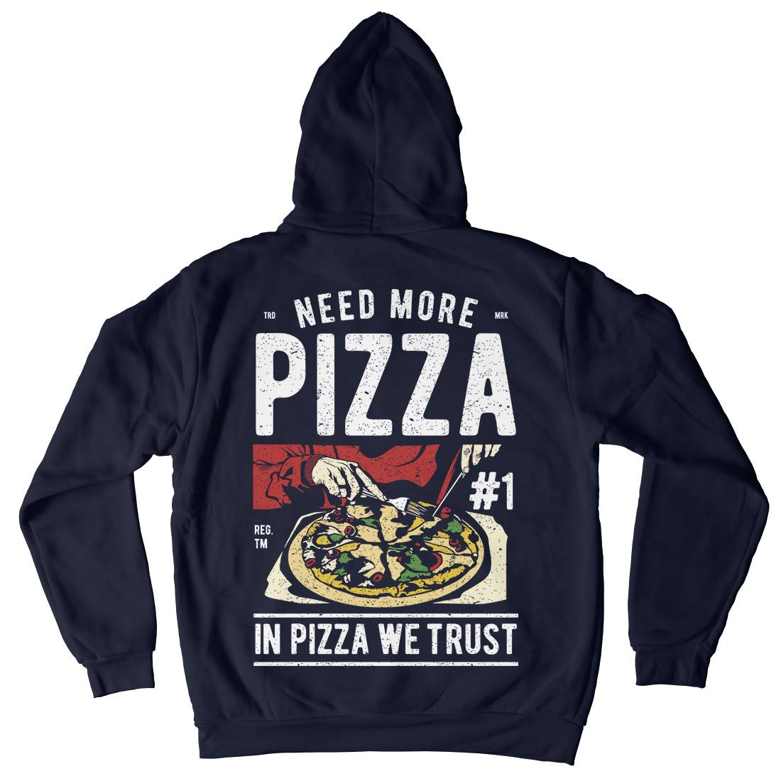 Need More Pizza Kids Crew Neck Hoodie Food A727