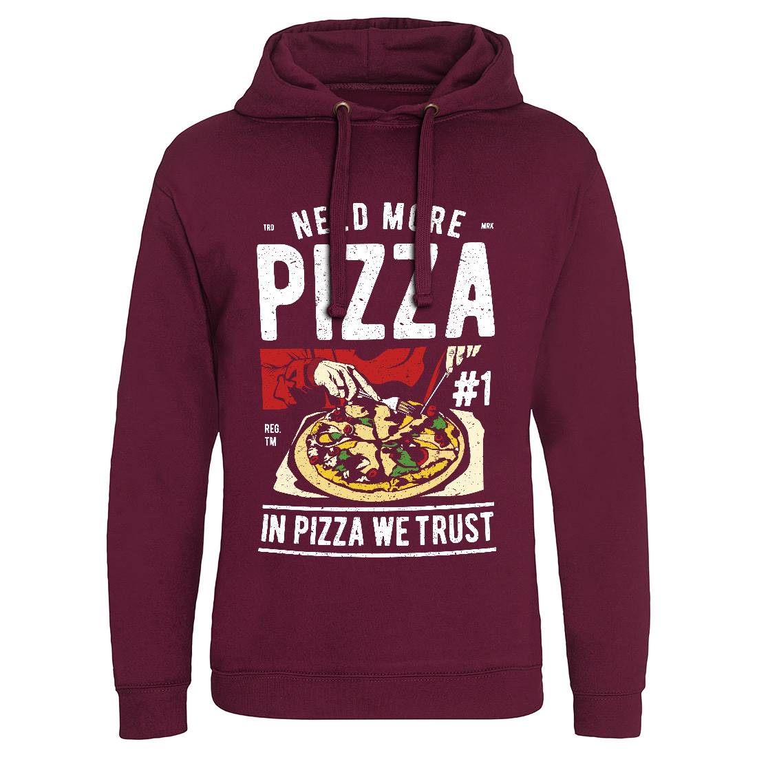 Need More Pizza Mens Hoodie Without Pocket Food A727
