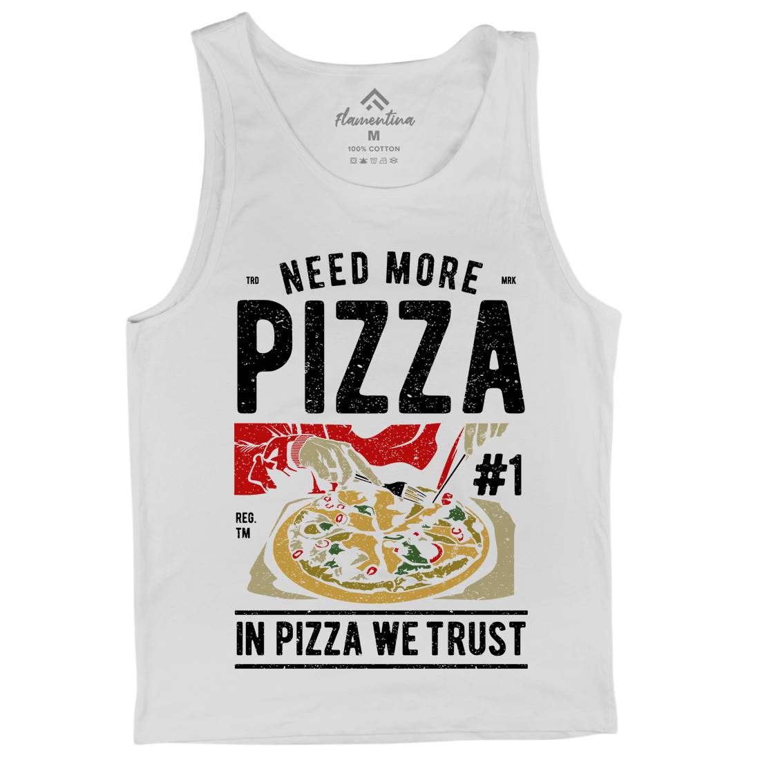 Need More Pizza Mens Tank Top Vest Food A727