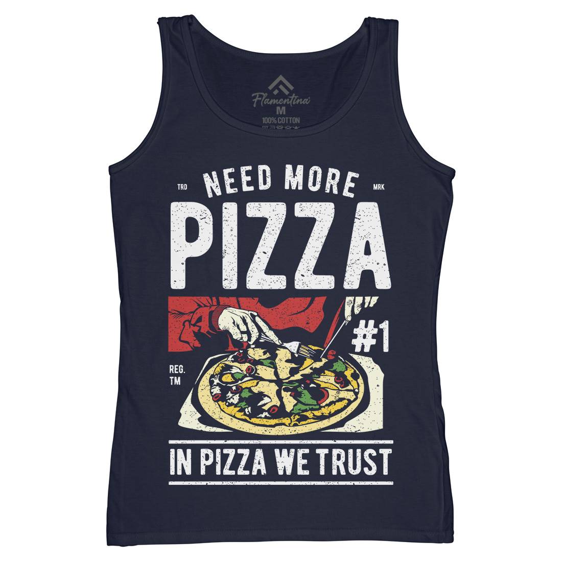 Need More Pizza Womens Organic Tank Top Vest Food A727