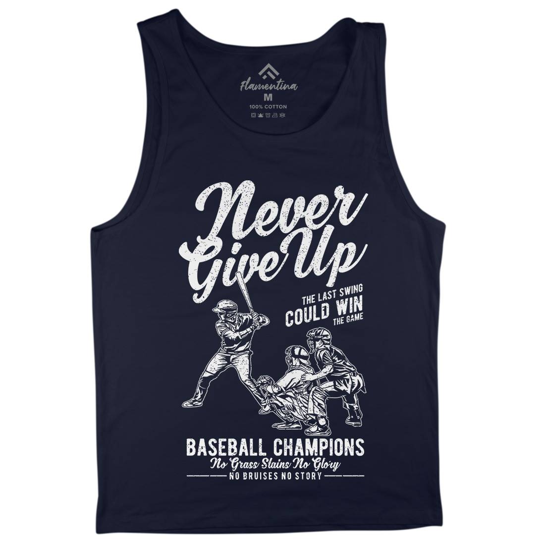Never Give Up Baseball Mens Tank Top Vest Sport A728