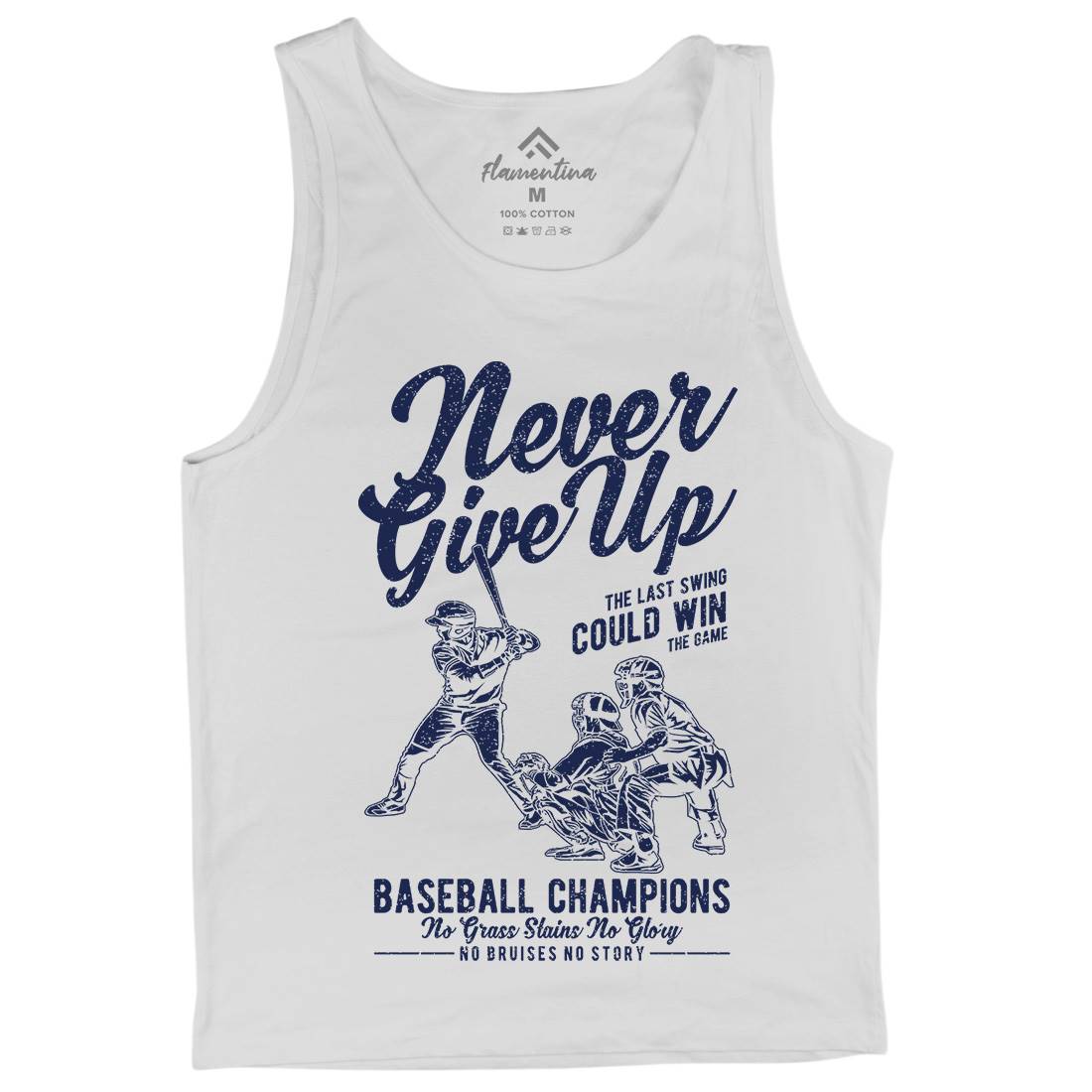 Never Give Up Baseball Mens Tank Top Vest Sport A728