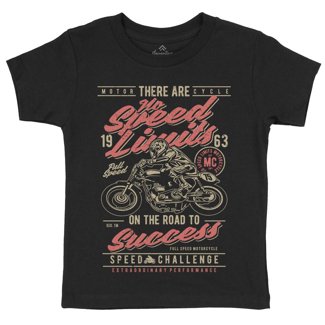No Speed Limits Kids Crew Neck T-Shirt Motorcycles A729