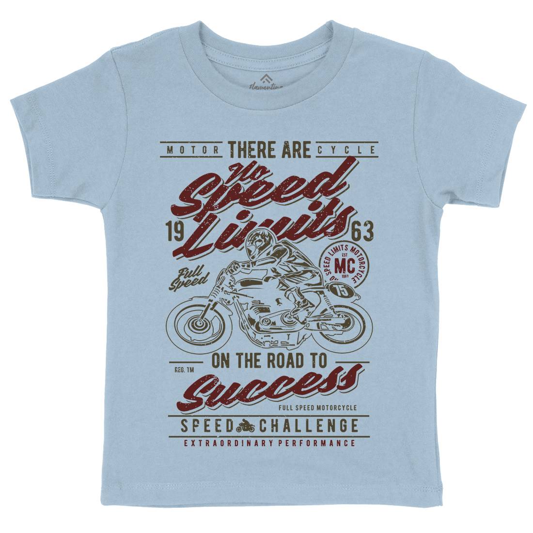 No Speed Limits Kids Organic Crew Neck T-Shirt Motorcycles A729