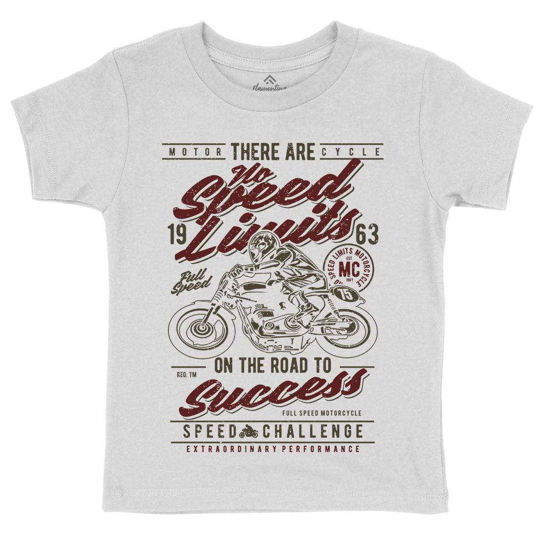 No Speed Limits Kids Crew Neck T-Shirt Motorcycles A729