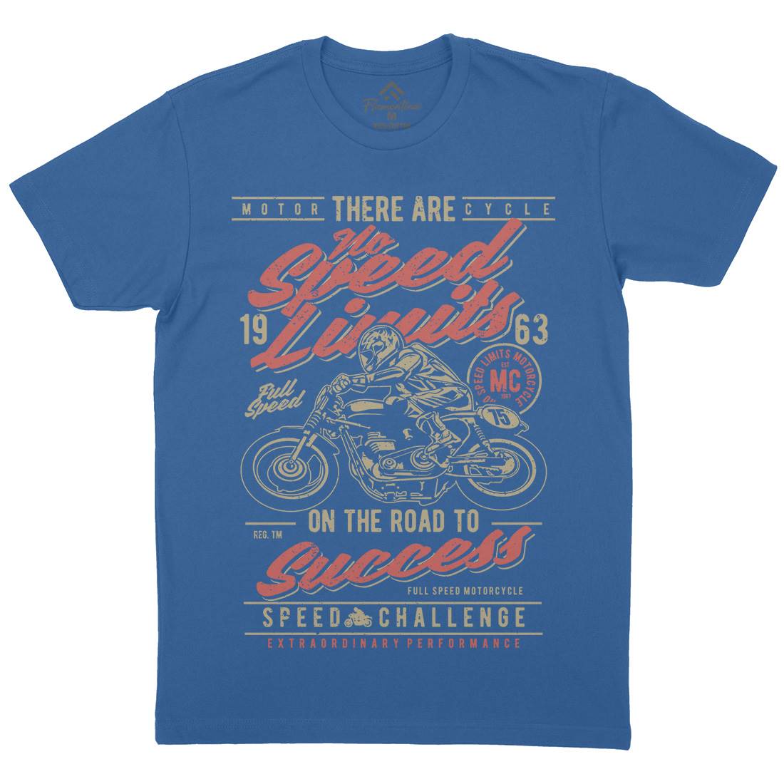No Speed Limits Mens Crew Neck T-Shirt Motorcycles A729