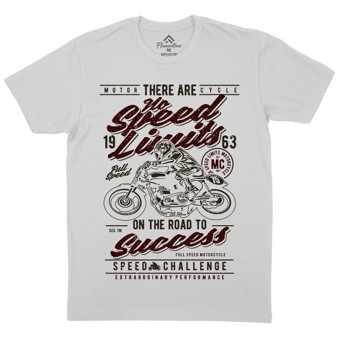 No Speed Limits Mens Crew Neck T-Shirt Motorcycles A729