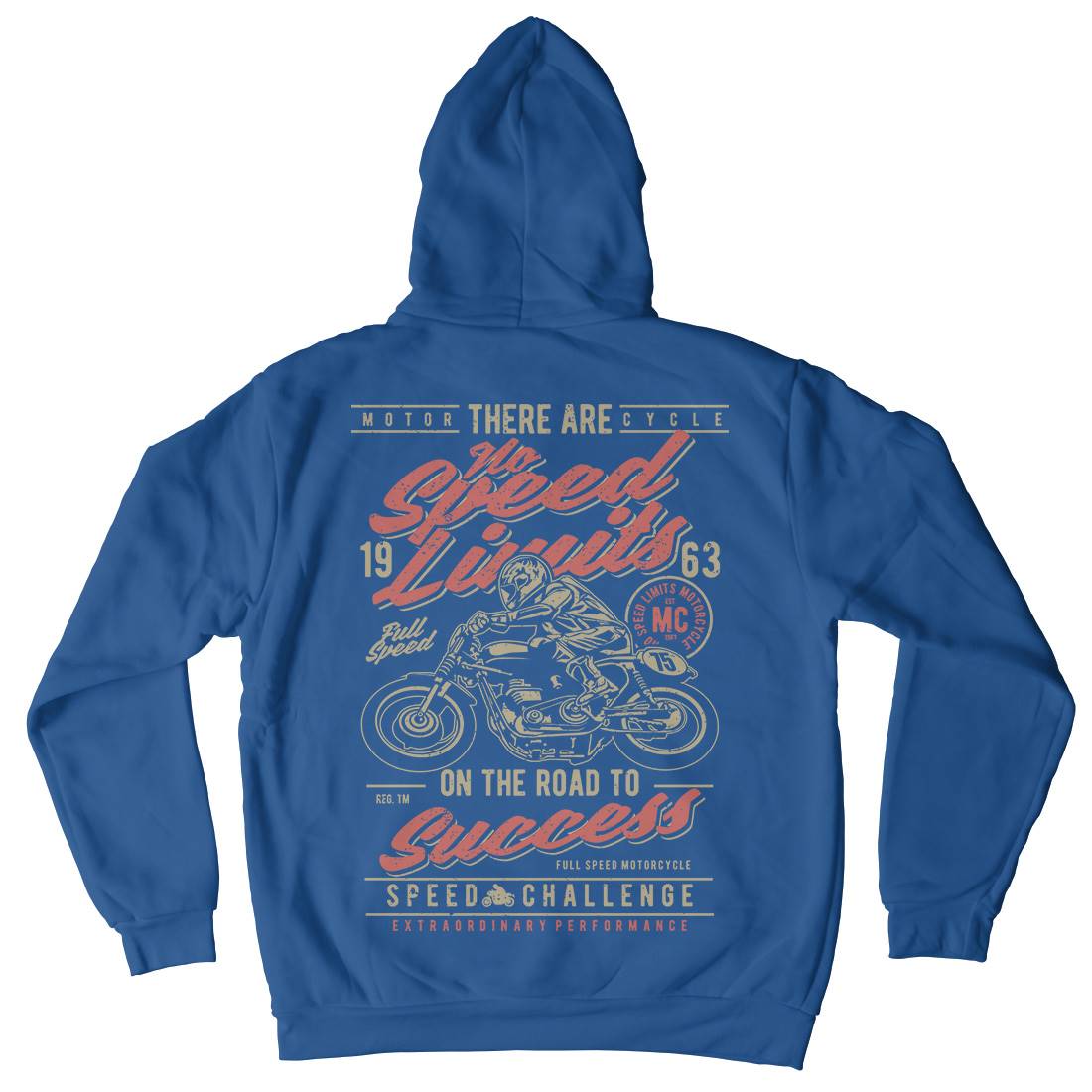No Speed Limits Mens Hoodie With Pocket Motorcycles A729