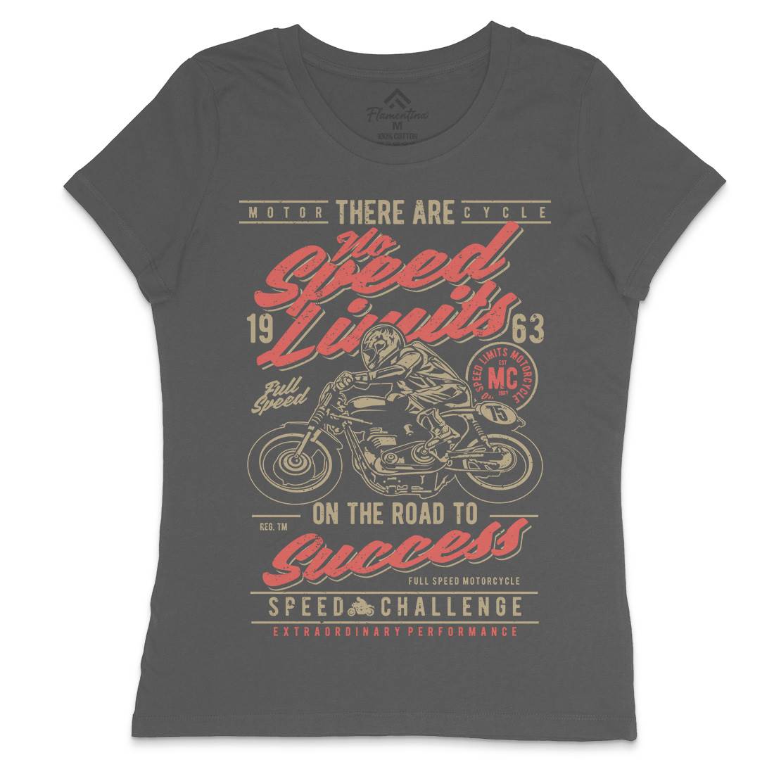No Speed Limits Womens Crew Neck T-Shirt Motorcycles A729