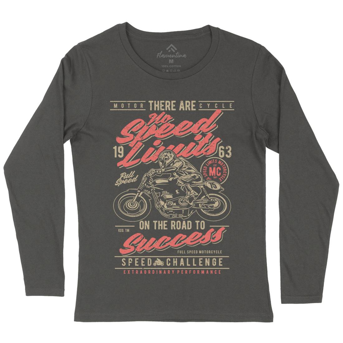 No Speed Limits Womens Long Sleeve T-Shirt Motorcycles A729
