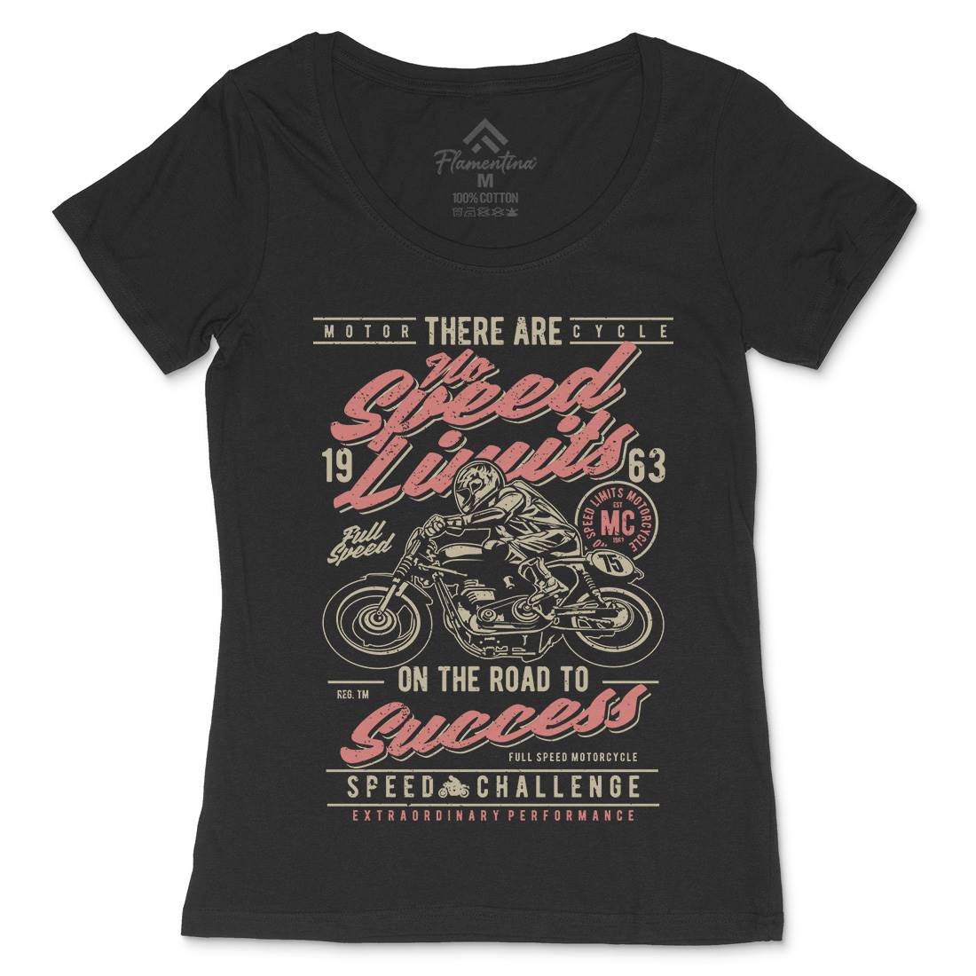 No Speed Limits Womens Scoop Neck T-Shirt Motorcycles A729