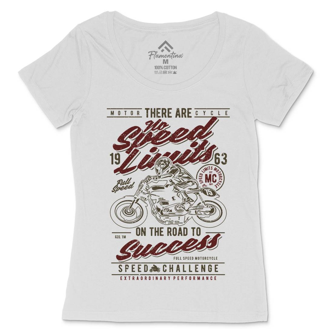 No Speed Limits Womens Scoop Neck T-Shirt Motorcycles A729