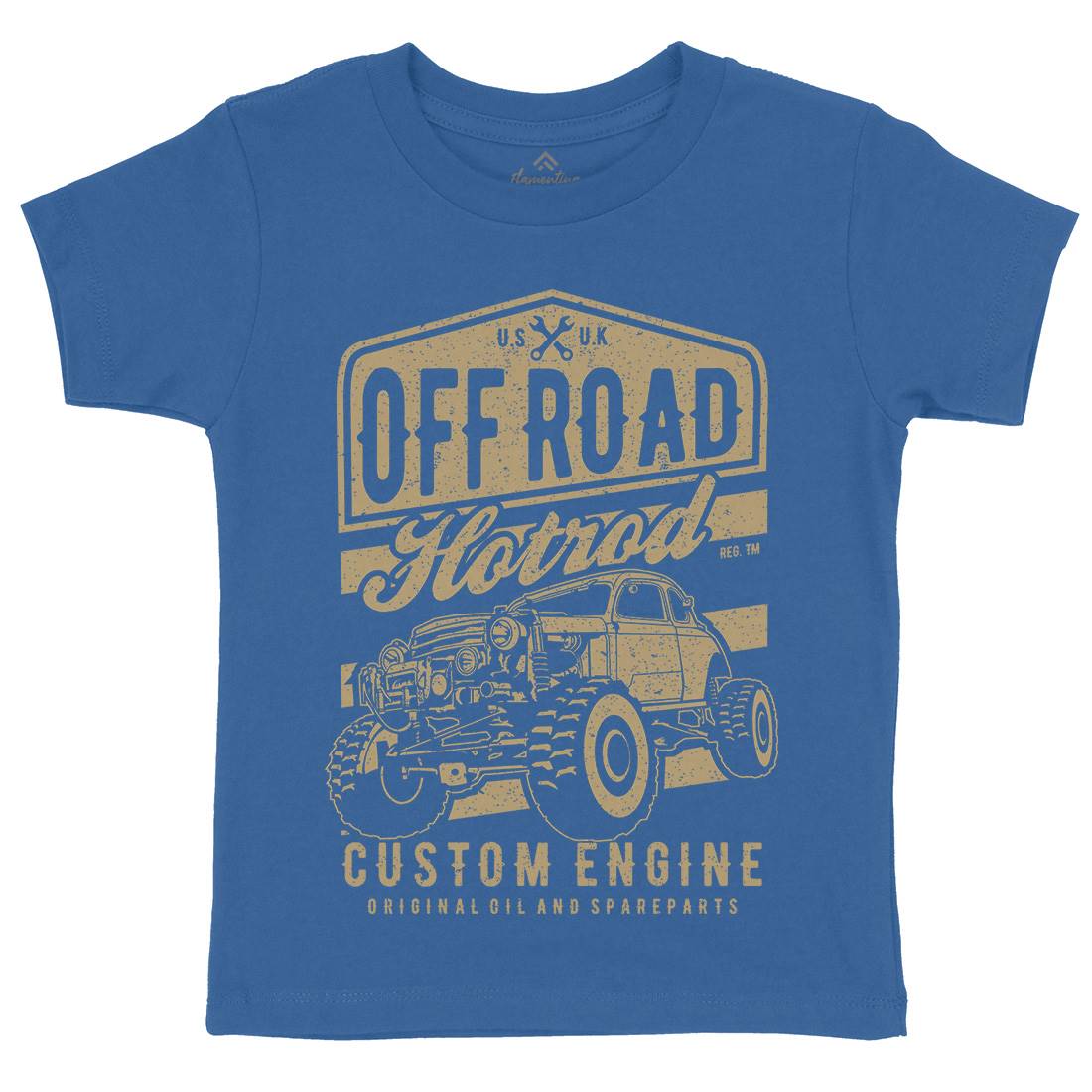 Offroad Hotrod Kids Organic Crew Neck T-Shirt Cars A730