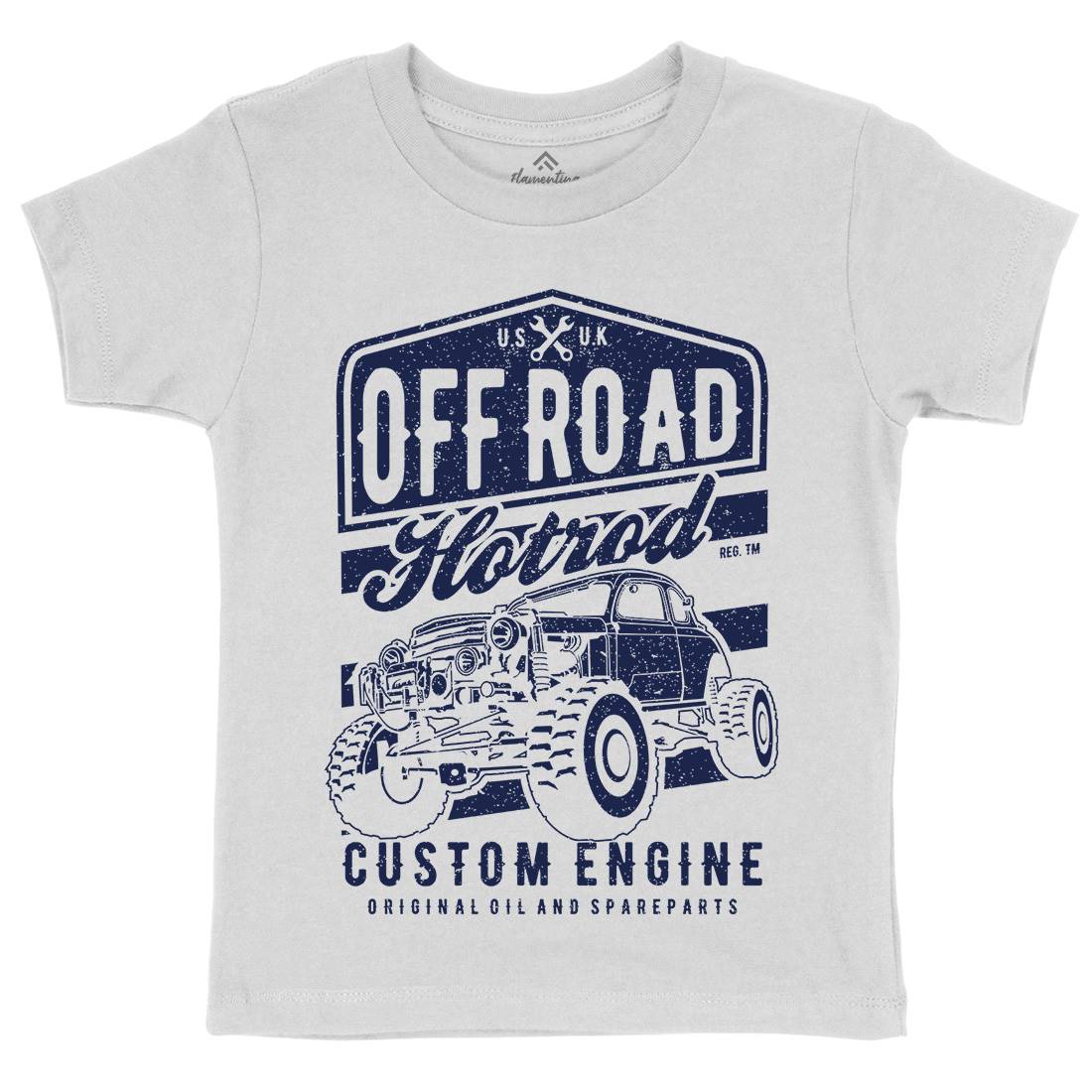 Offroad Hotrod Kids Organic Crew Neck T-Shirt Cars A730