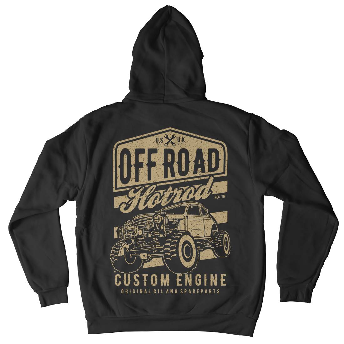 Offroad Hotrod Mens Hoodie With Pocket Cars A730