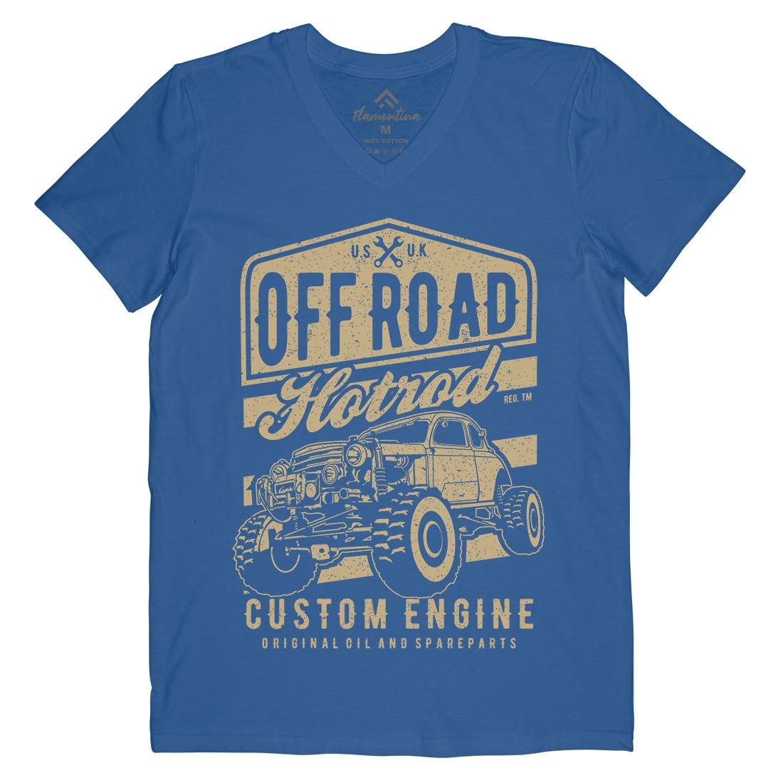 Offroad Hotrod Mens V-Neck T-Shirt Cars A730