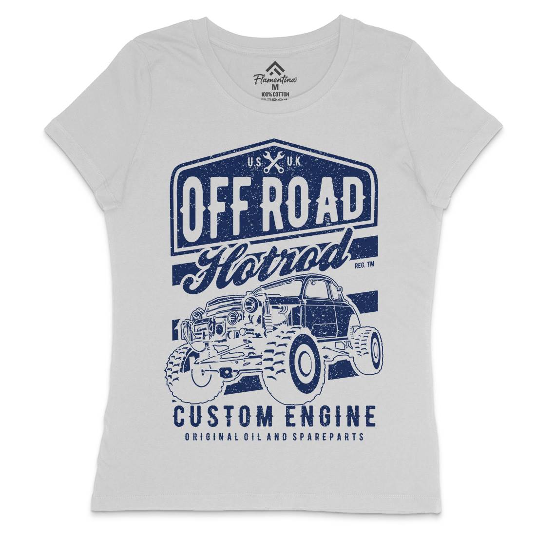 Offroad Hotrod Womens Crew Neck T-Shirt Cars A730