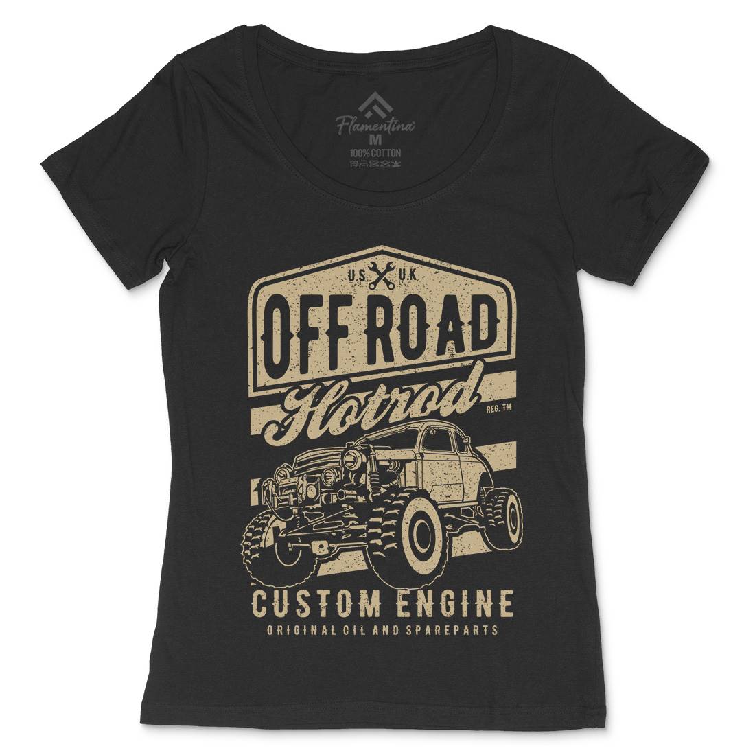 Offroad Hotrod Womens Scoop Neck T-Shirt Cars A730