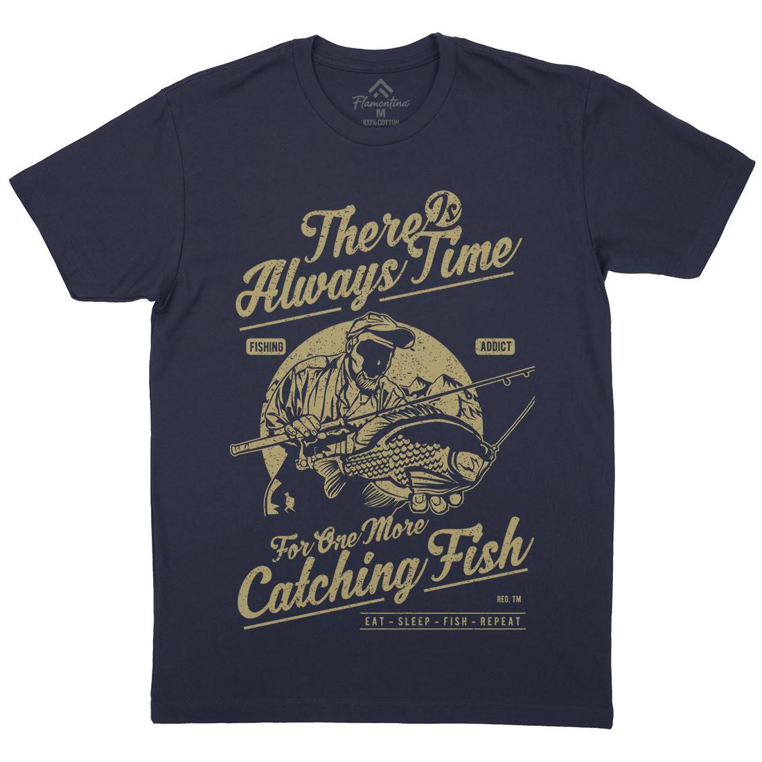 One More Catching Mens Crew Neck T-Shirt Fishing A731