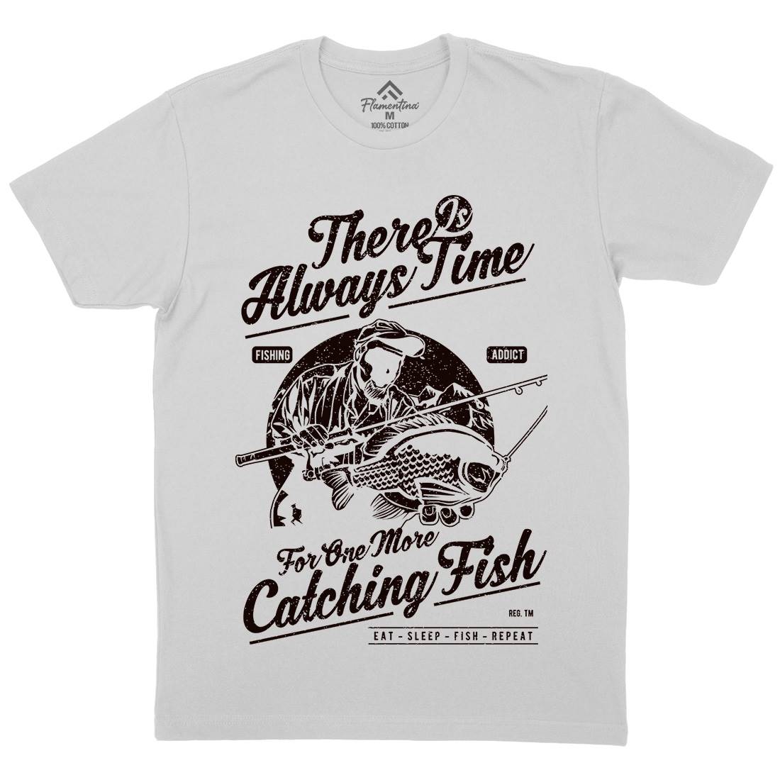 One More Catching Mens Crew Neck T-Shirt Fishing A731