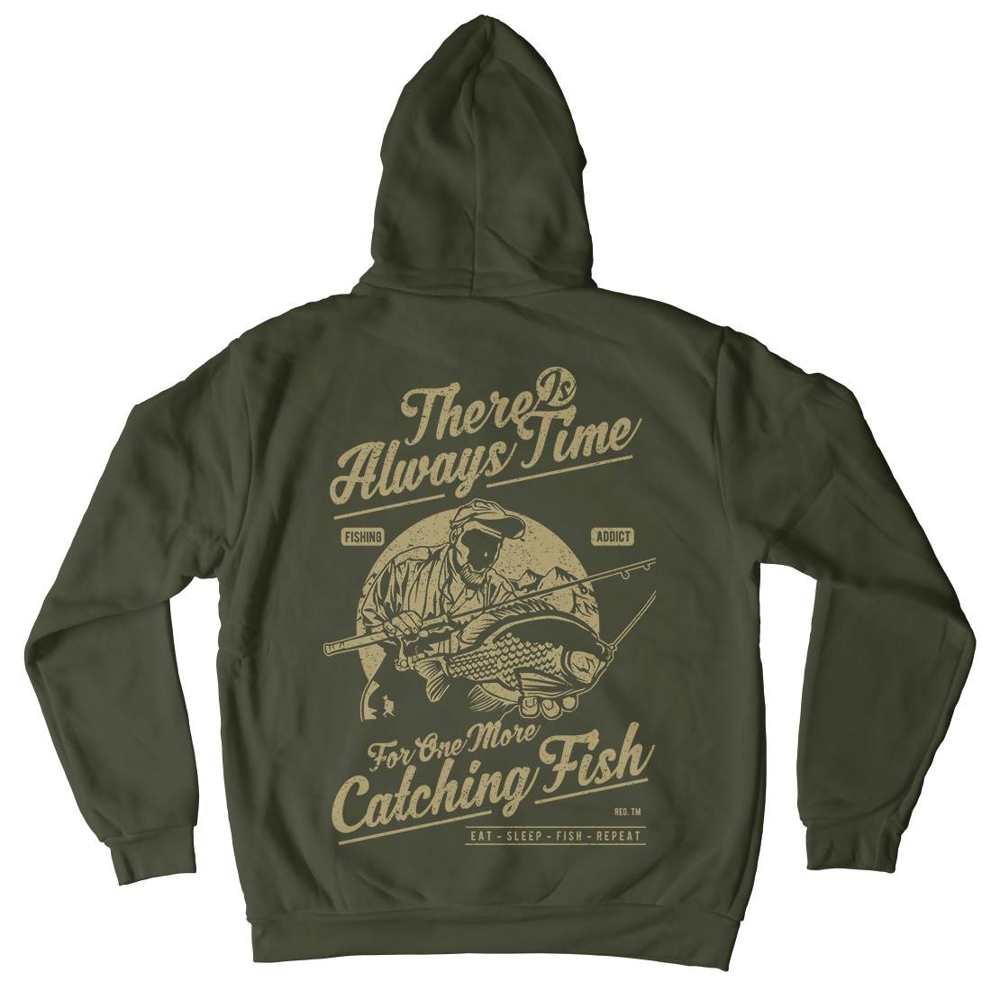 One More Catching Kids Crew Neck Hoodie Fishing A731