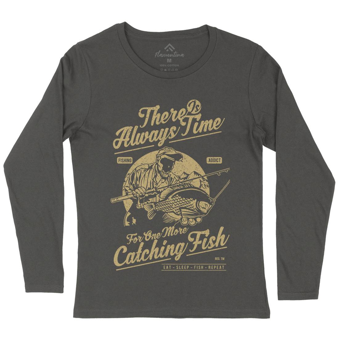 One More Catching Womens Long Sleeve T-Shirt Fishing A731