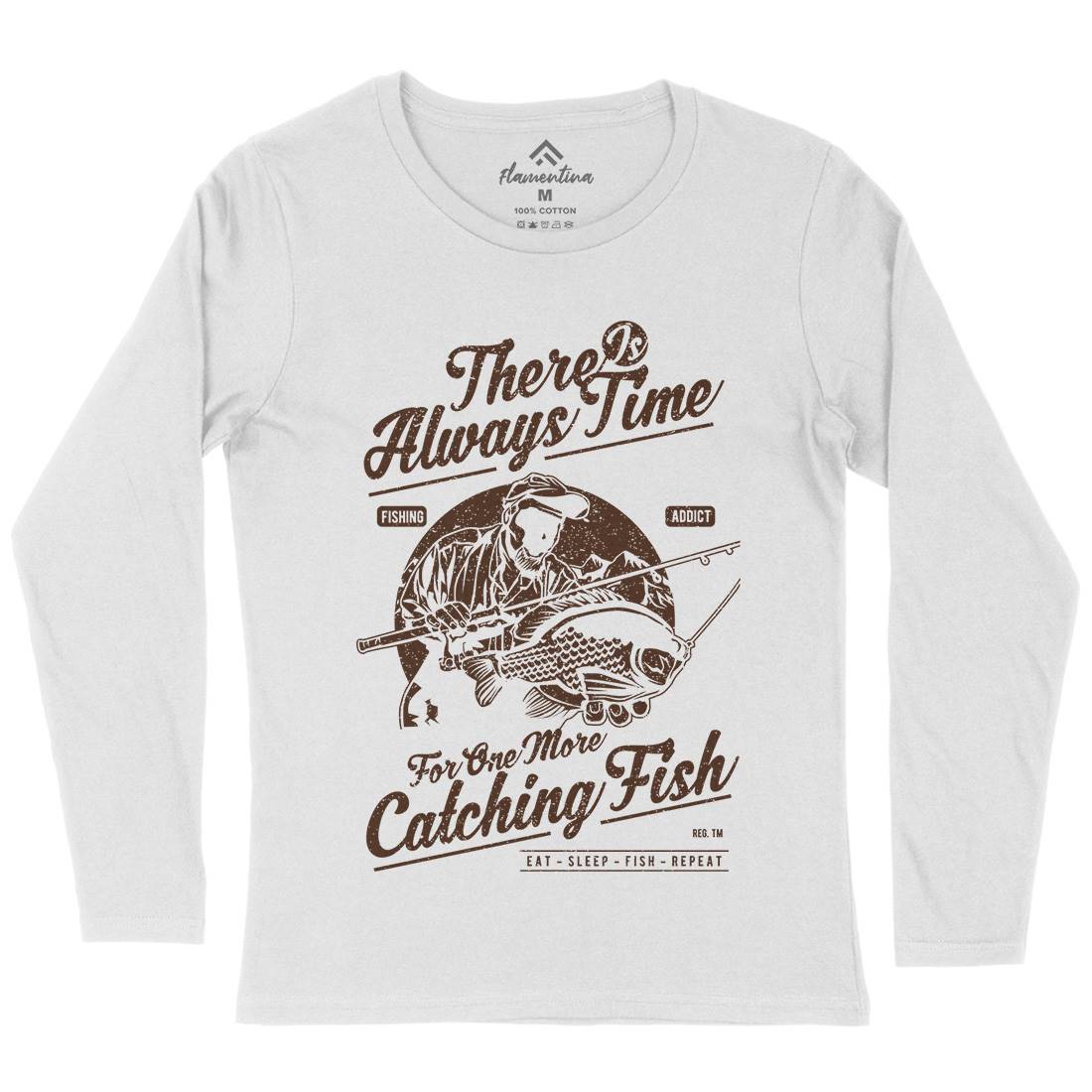 One More Catching Womens Long Sleeve T-Shirt Fishing A731