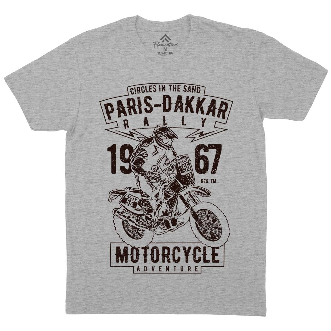 Dakar Mens Crew Neck T-Shirt Motorcycles A732