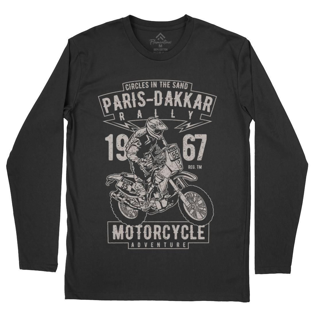 Dakar Mens Long Sleeve T-Shirt Motorcycles A732