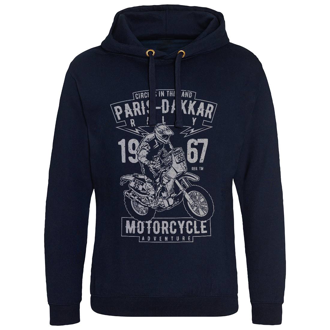 Dakar Mens Hoodie Without Pocket Motorcycles A732