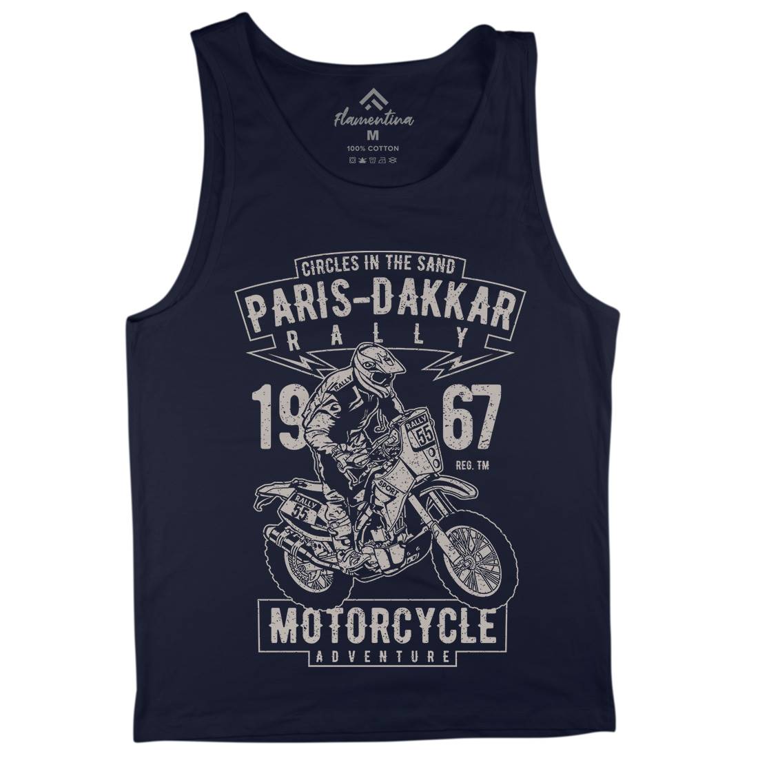 Dakar Mens Tank Top Vest Motorcycles A732