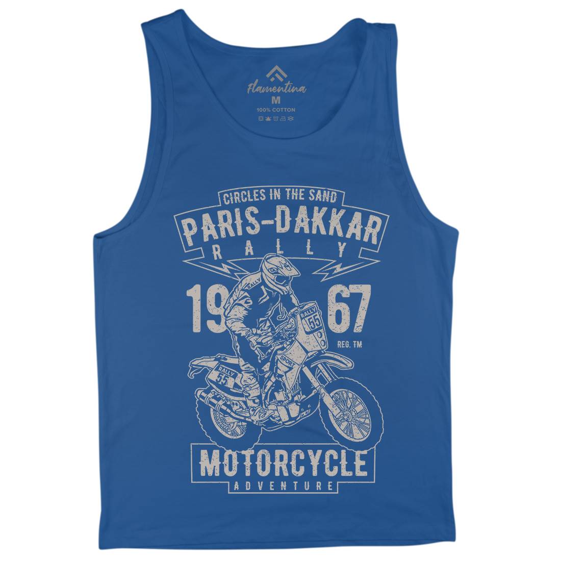 Dakar Mens Tank Top Vest Motorcycles A732