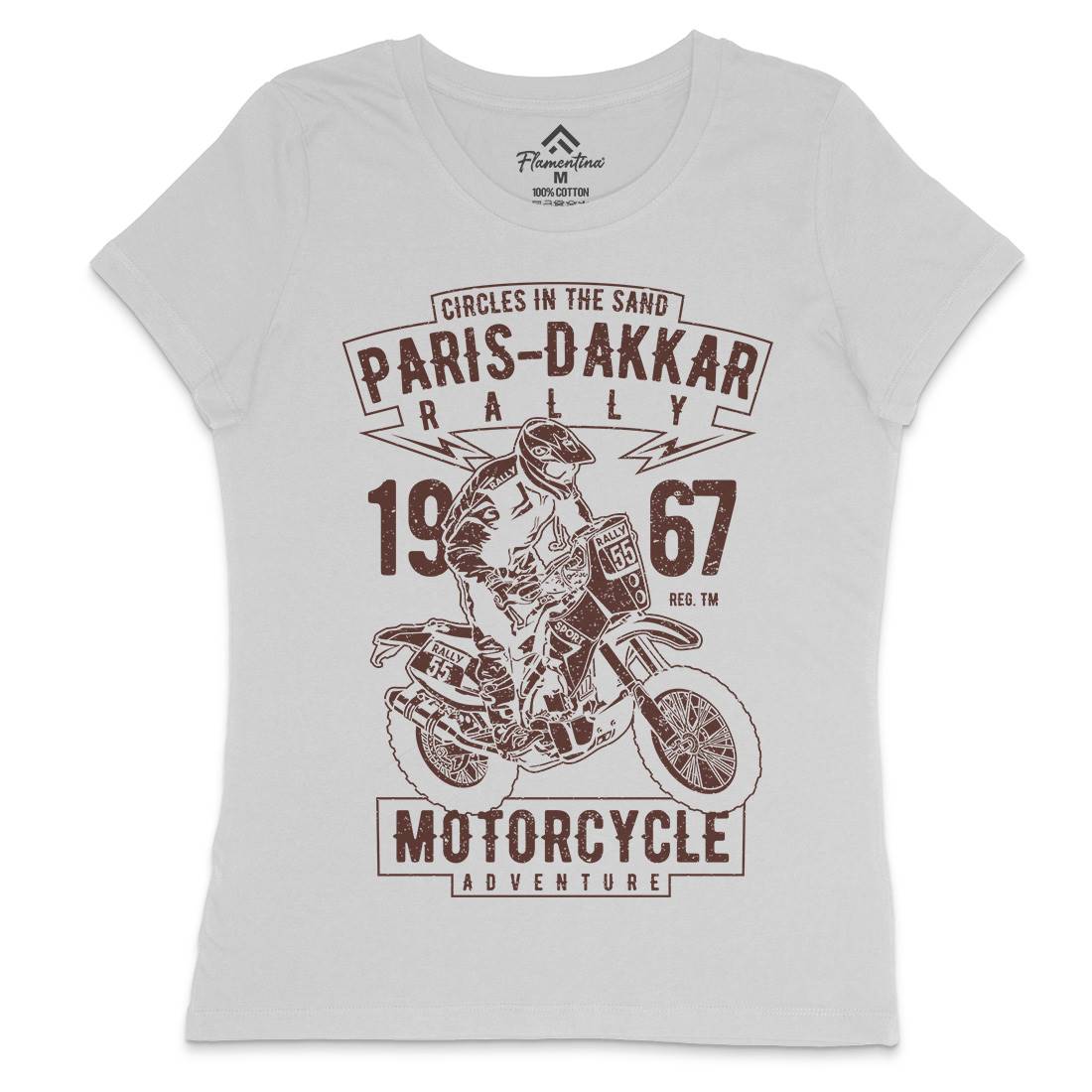 Dakar Womens Crew Neck T-Shirt Motorcycles A732