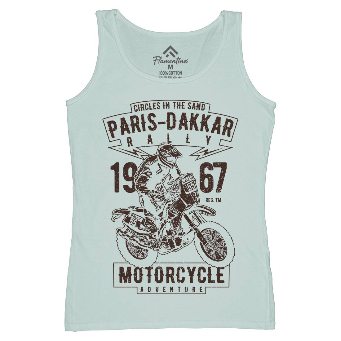 Dakar Womens Organic Tank Top Vest Motorcycles A732