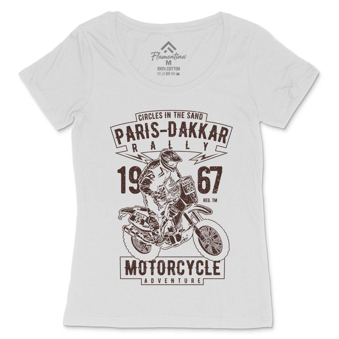 Dakar Womens Scoop Neck T-Shirt Motorcycles A732