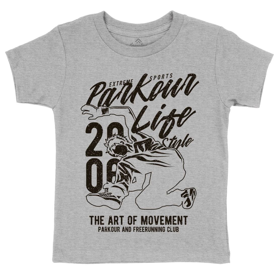 Parkour Life Style Kids Crew Neck T-Shirt Sport A733