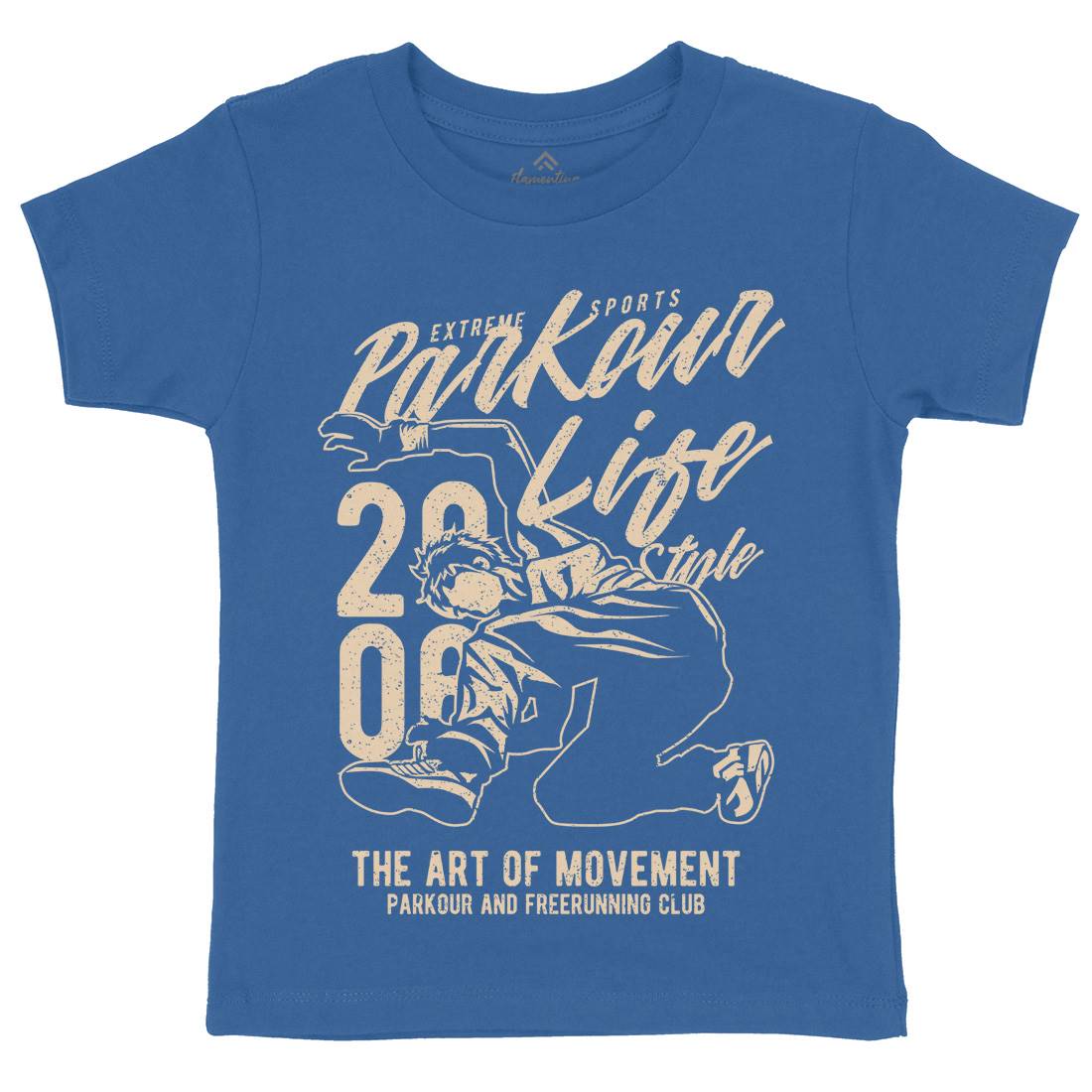 Parkour Life Style Kids Crew Neck T-Shirt Sport A733