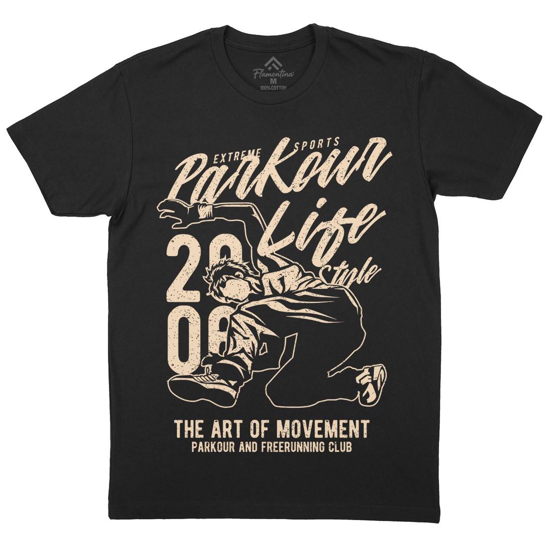 Parkour Life Style Mens Crew Neck T-Shirt Sport A733