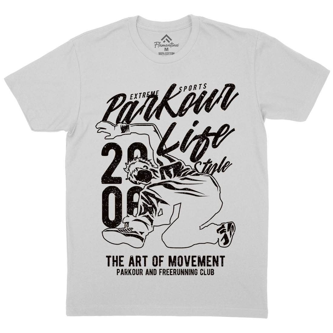 Parkour Life Style Mens Crew Neck T-Shirt Sport A733