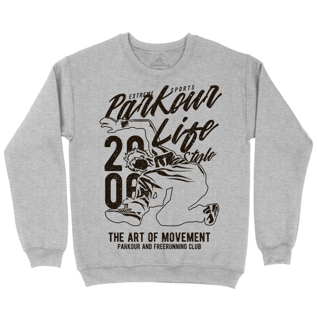 Parkour Life Style Mens Crew Neck Sweatshirt Sport A733