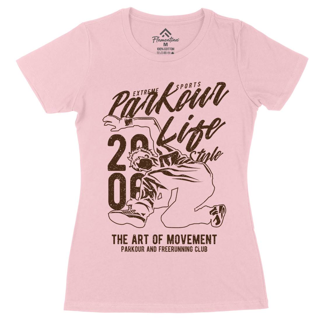Parkour Life Style Womens Organic Crew Neck T-Shirt Sport A733