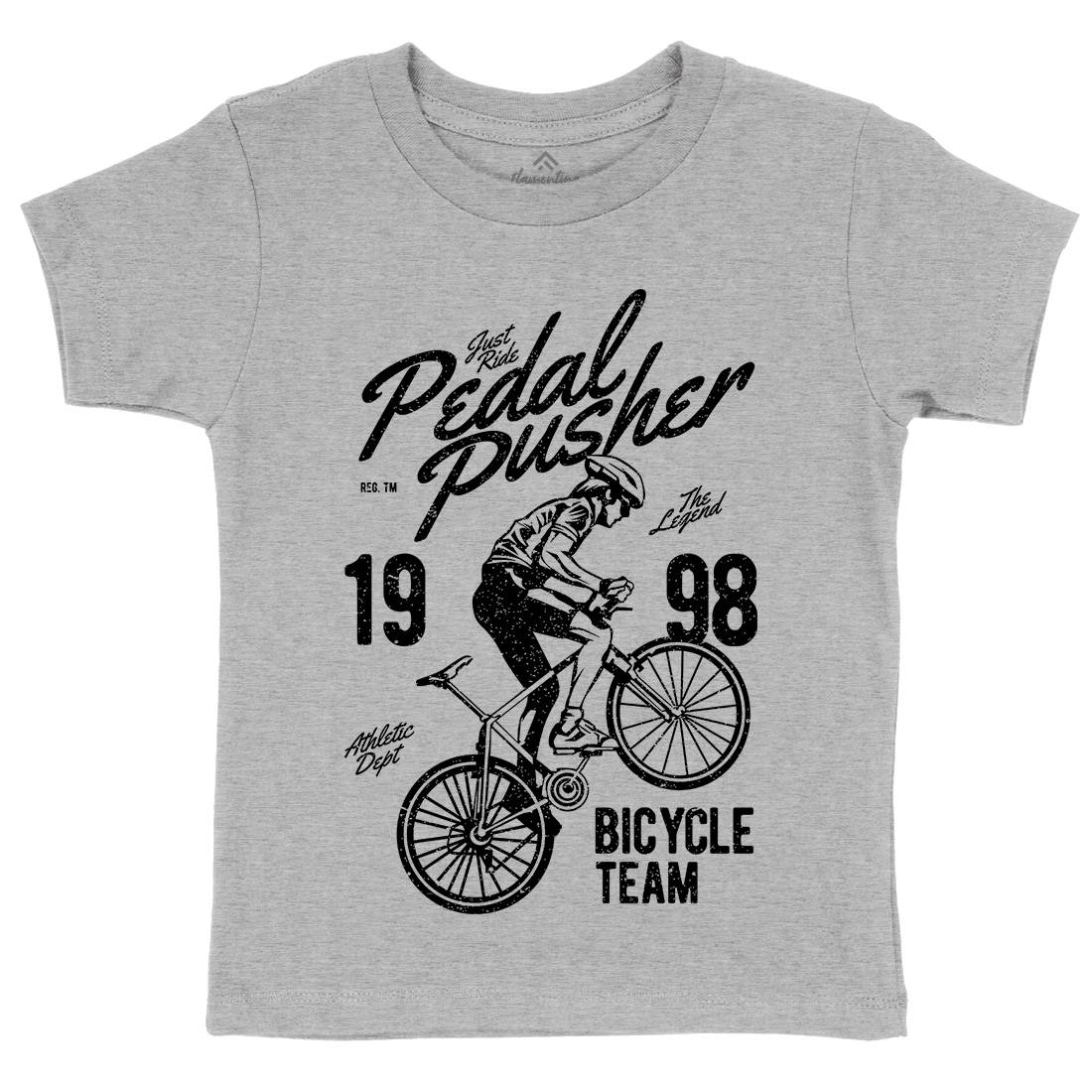 Pedal Pusher Kids Crew Neck T-Shirt Bikes A734