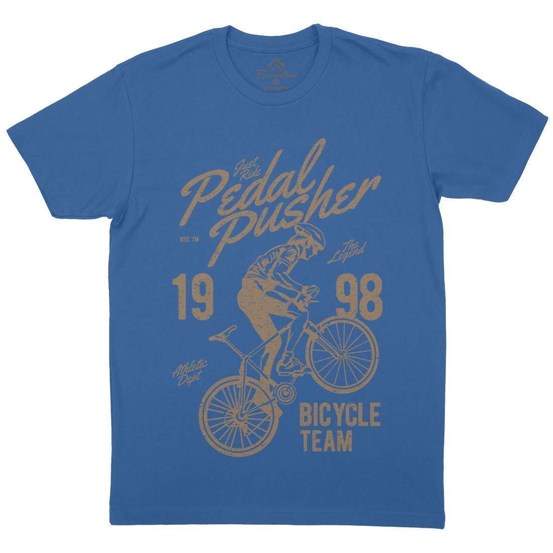 Pedal Pusher Mens Crew Neck T-Shirt Bikes A734