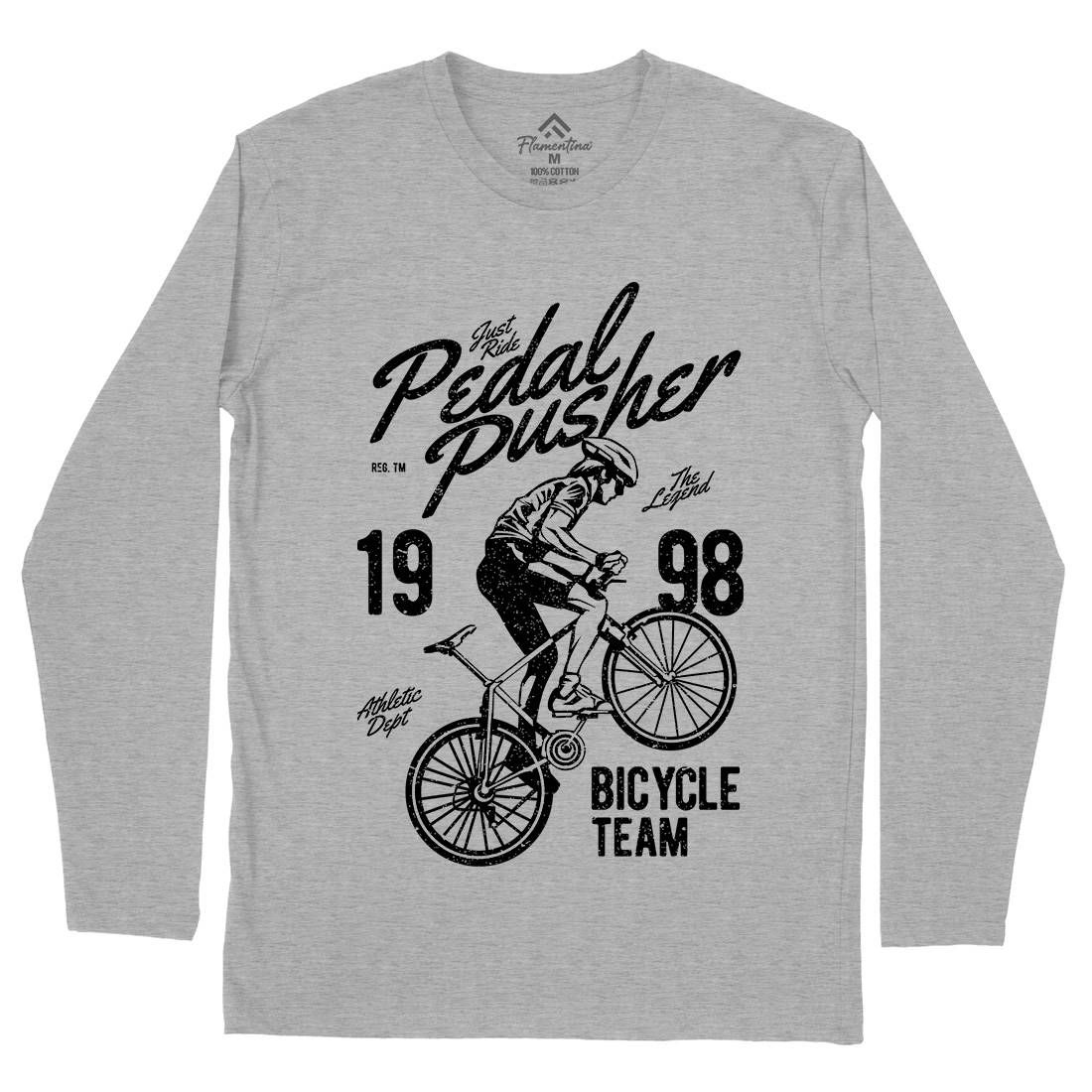 Pedal Pusher Mens Long Sleeve T-Shirt Bikes A734
