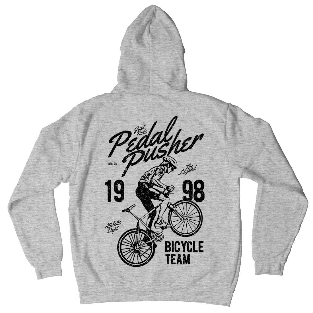 Pedal Pusher Mens Hoodie With Pocket Bikes A734