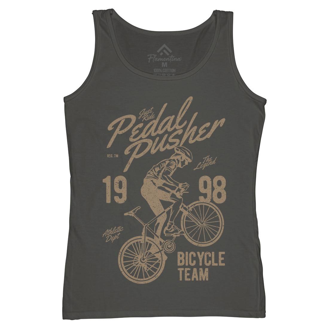 Pedal Pusher Womens Organic Tank Top Vest Bikes A734