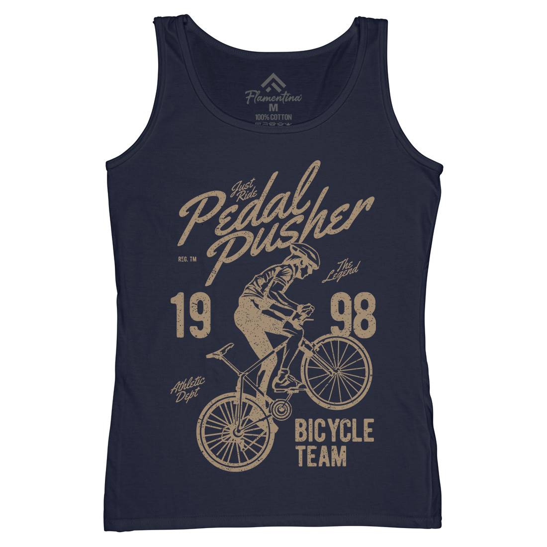 Pedal Pusher Womens Organic Tank Top Vest Bikes A734