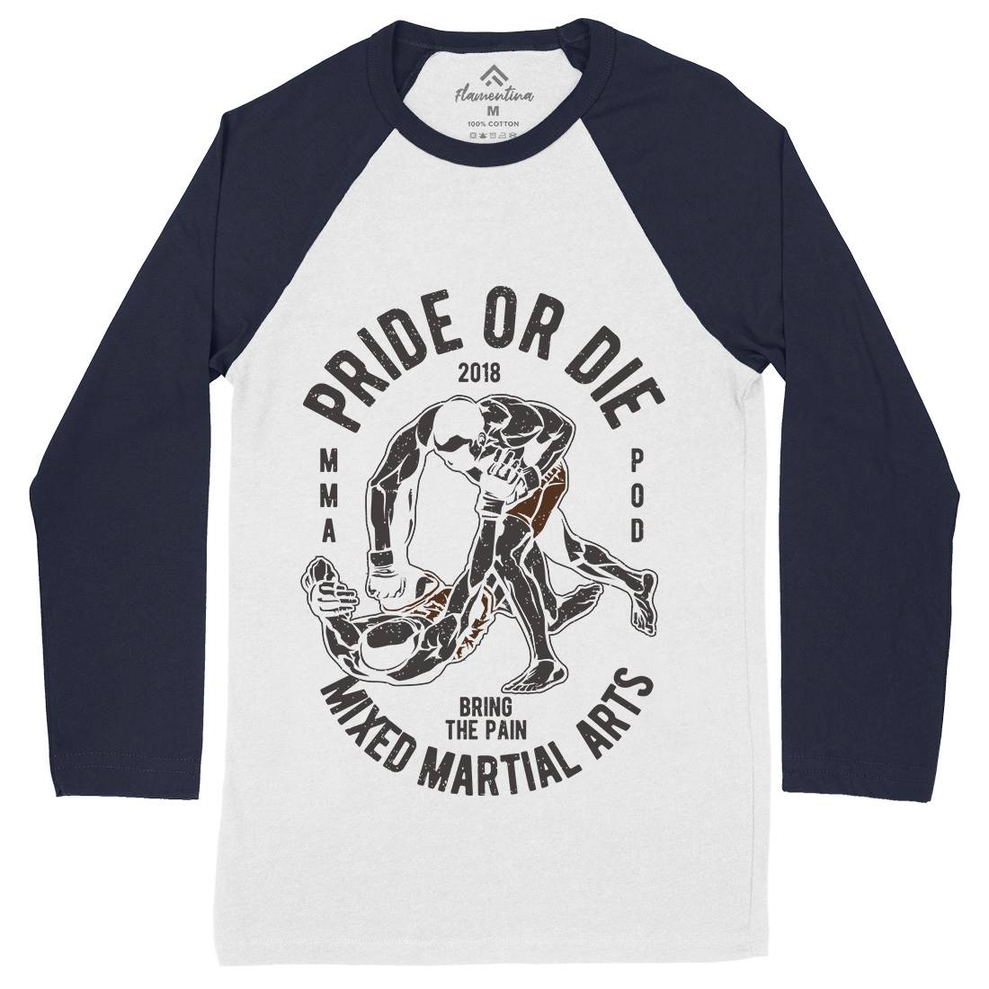 Pride Or Die Mens Long Sleeve Baseball T-Shirt Sport A735